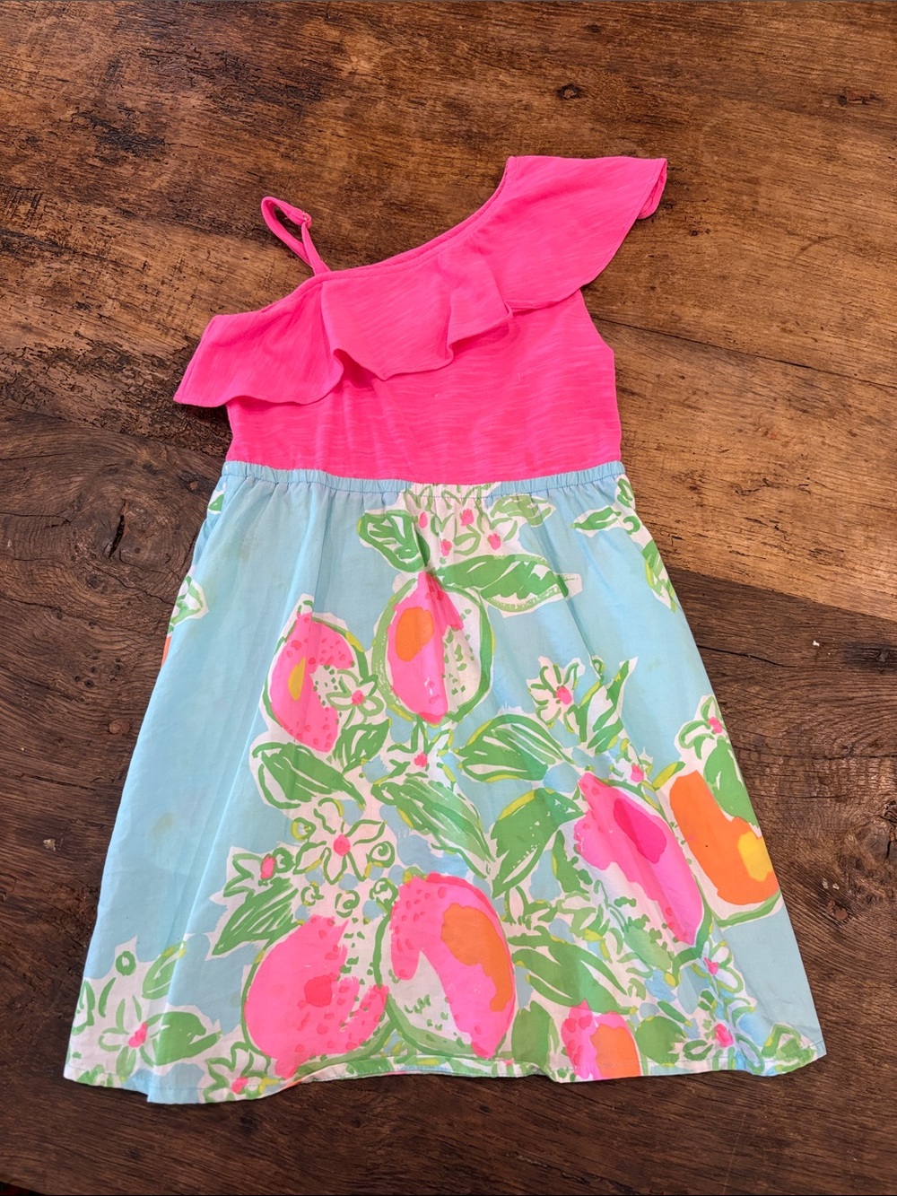 Lilly Pulitzer Runa One-Shoulder dress size 6-7